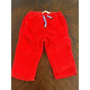 Baby Boden Red Corduroy Pants 6-12M